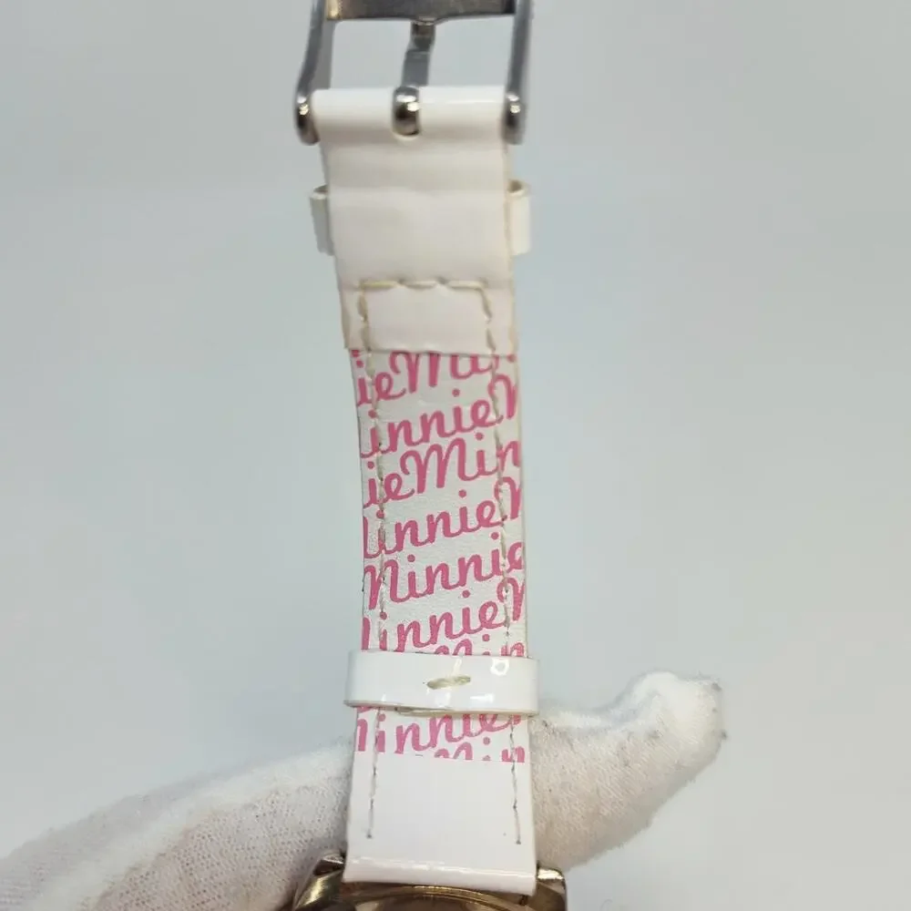 Disney Minnie Mouse Rhinestone Pink Bow Analog Watch